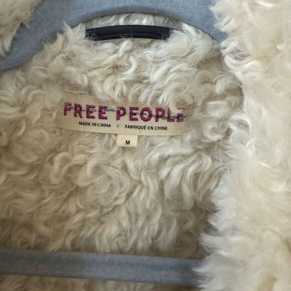 NWOT Free People Kiki Sherpa Vegan Leather Bomber Jacket - Picture 7 of 12